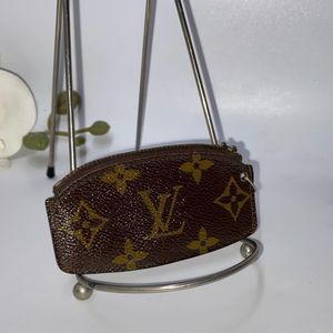Louis Vuitton Brown and Gold Monogram Key Pouch
